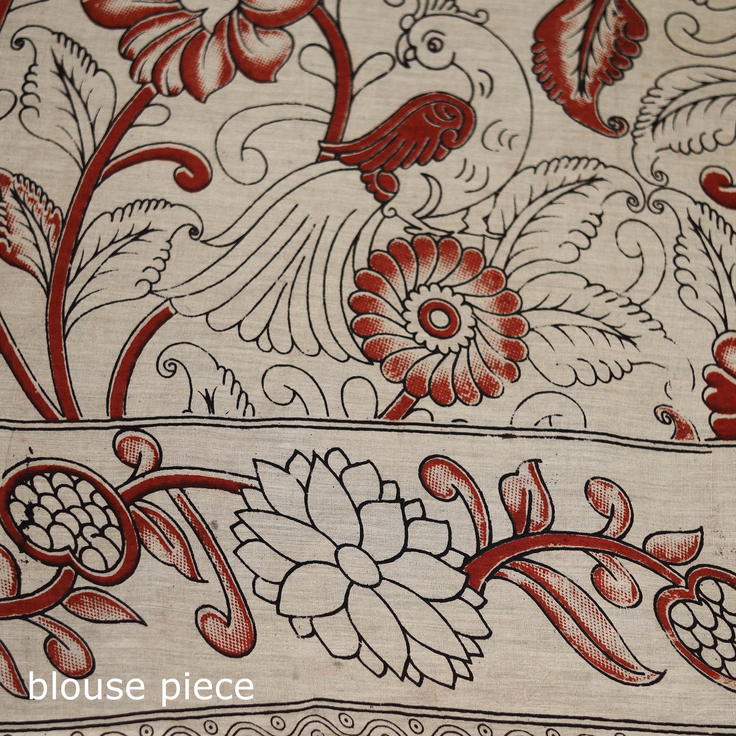 Cotton Saree in Kalamkari Print 12