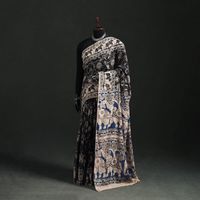 Cotton Saree in Kalamkari Print 13