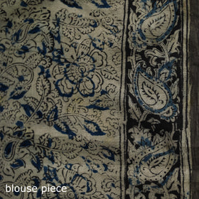 Pedana Hand Block Print Natural Dyed Cotton Kalamkari Saree 31