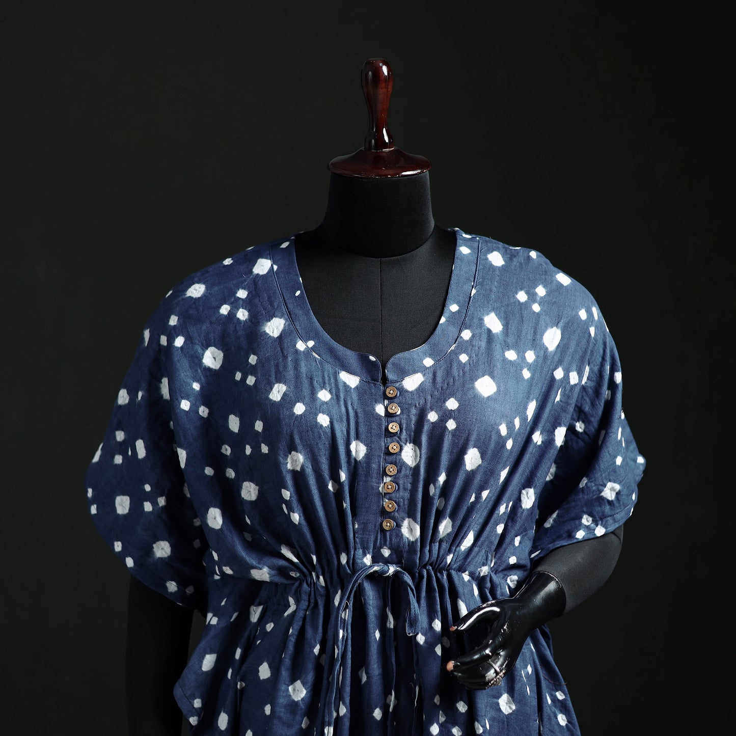 Bandhani Tie-Dye Cotton Kaftan (Short) 09