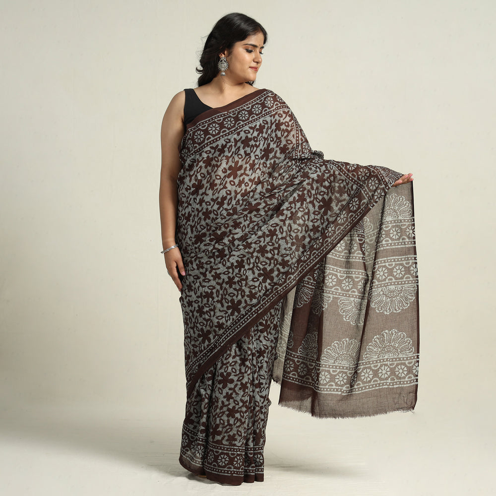 Batik Print Saree