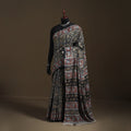 Pedana Hand Block Print Natural Dyed Cotton Kalamkari Saree 32