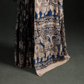 Cotton Saree in Kalamkari Print 13