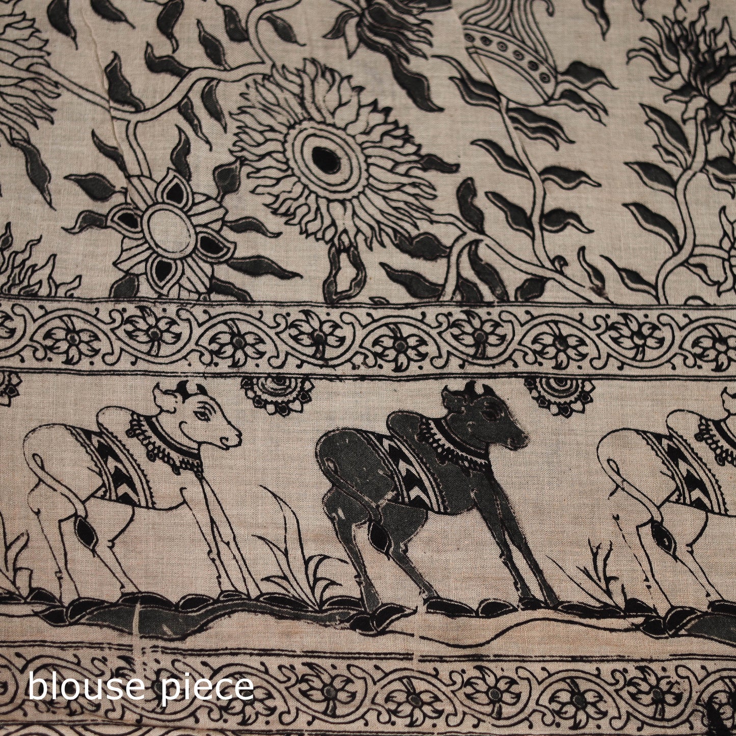 Cotton Saree in Kalamkari Print 13