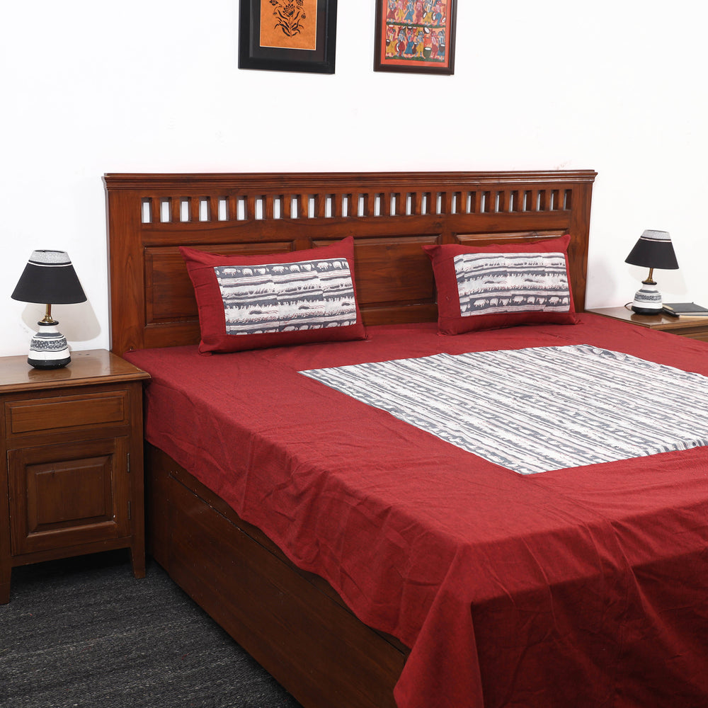 plain double bed cover 