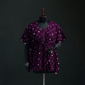 Bandhani Tie-Dye Cotton Kaftan (Short) 11
