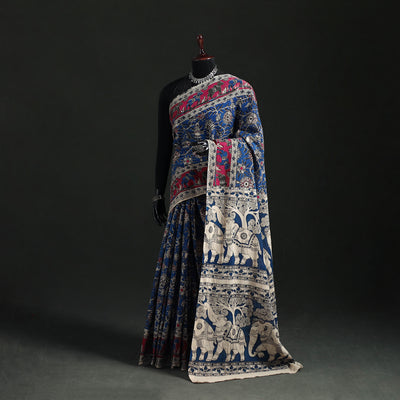 Cotton Saree in Kalamkari Print 15