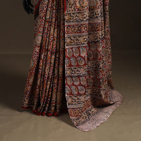 Pedana Hand Block Print Natural Dyed Cotton Kalamkari Saree 69