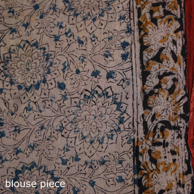 Pedana Hand Block Print Natural Dyed Cotton Kalamkari Saree 69