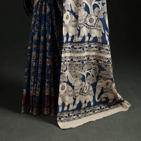 Cotton Saree in Kalamkari Print 15