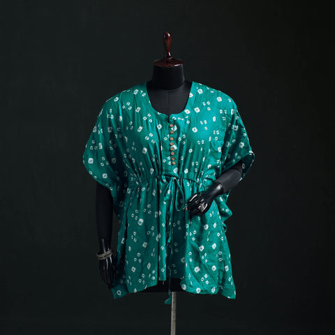Bandhani Tie-Dye Cotton Kaftan (Short) 12