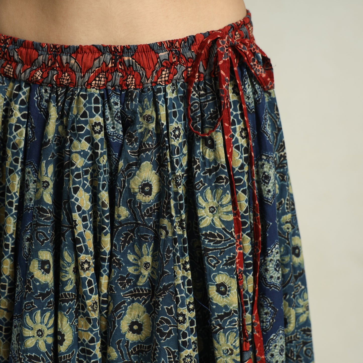 Kutch Block Printed 24 Kali Cotton Long Skirt 45