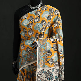 Cotton Saree in Kalamkari Print  16