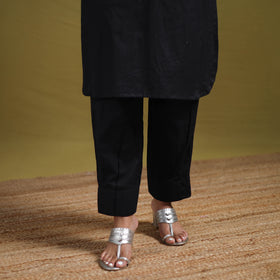 Sequin Work Flex Cotton Plain Straight Kurta with Pant Set for women 08