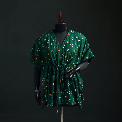 Bandhani Tie-Dye Cotton Kaftan (Short) 13
