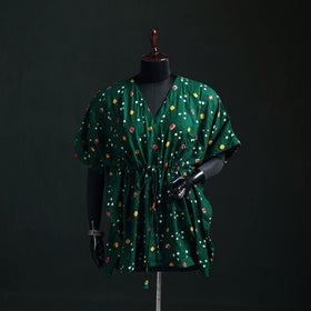 Bandhani Tie-Dye Cotton Kaftan (Short) 13