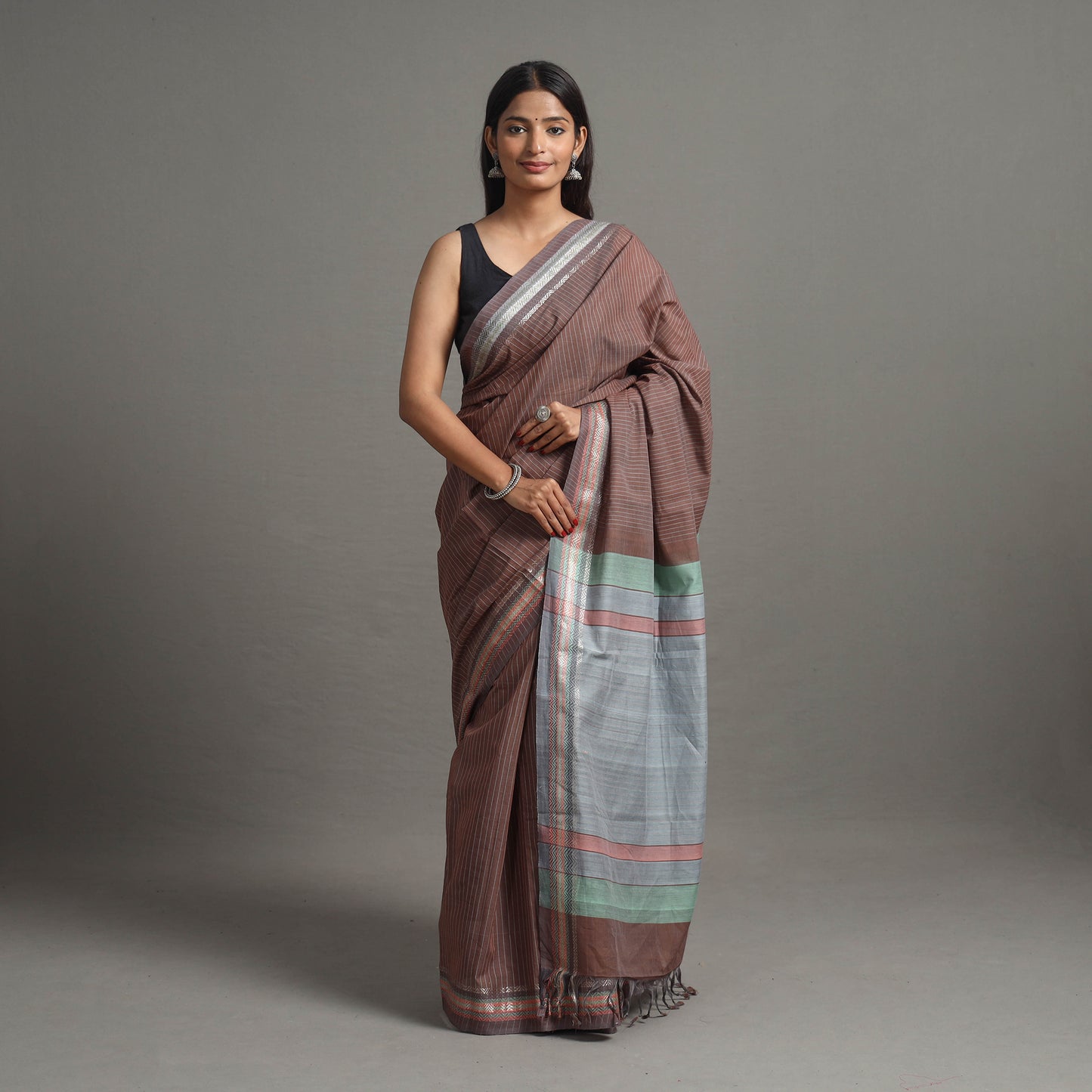 Stripes Dobby Cotton Handloom Saree 104