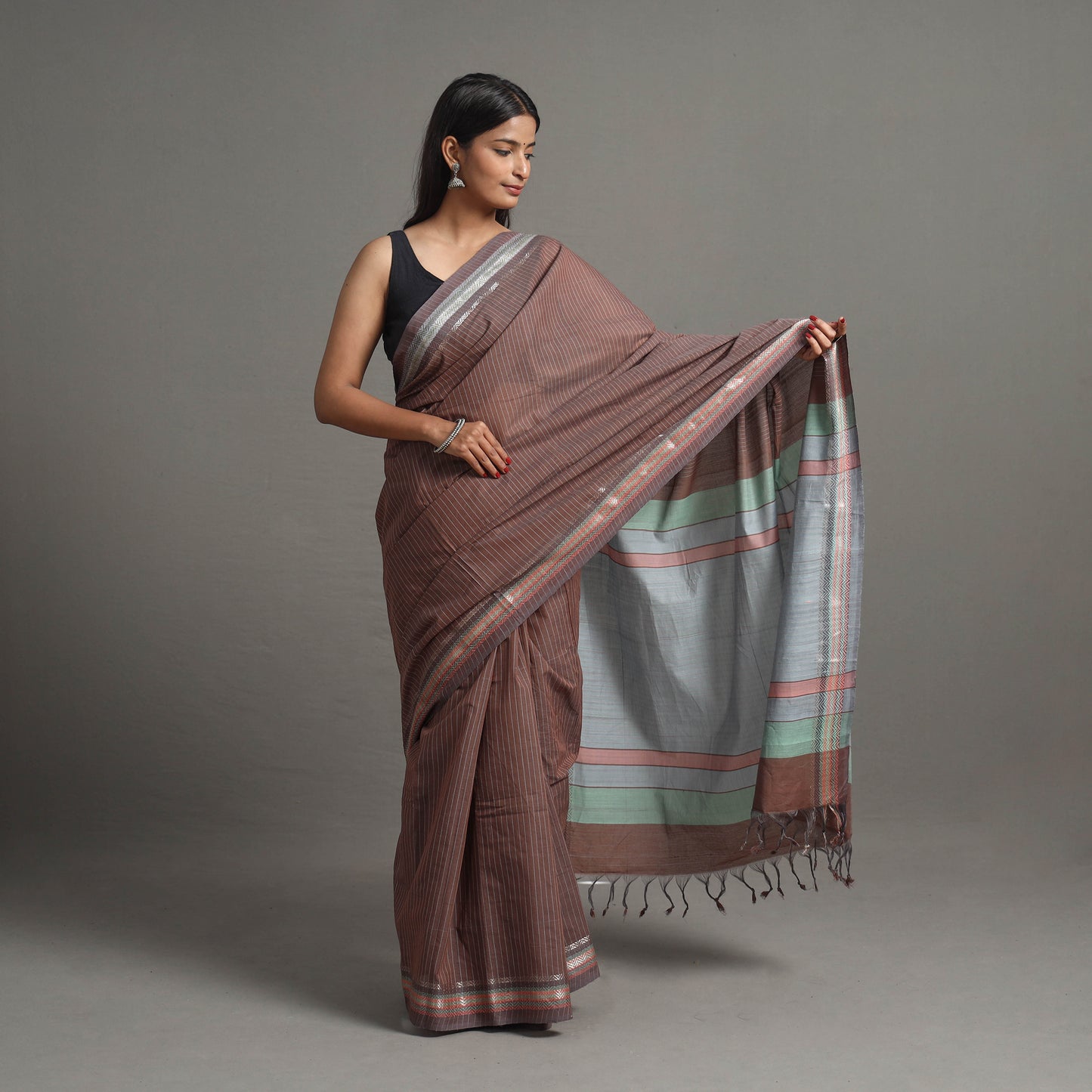 Stripes Dobby Cotton Handloom Saree 104