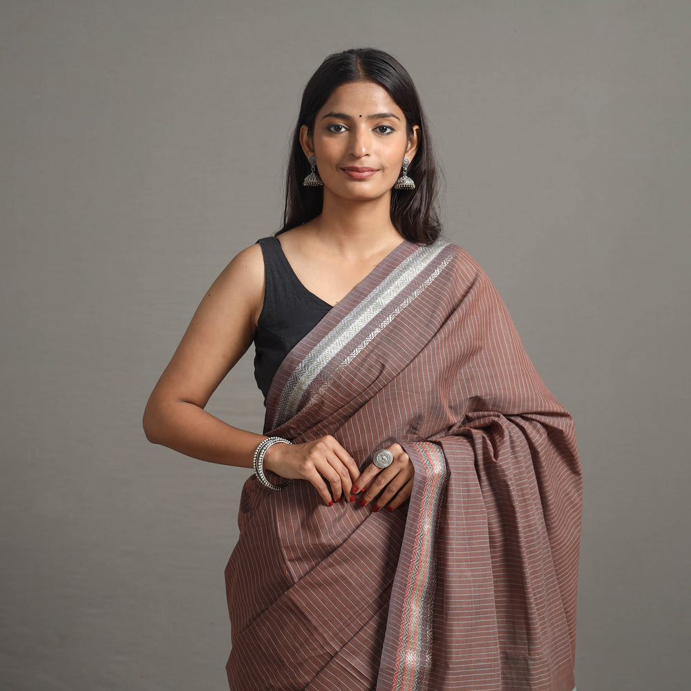 Stripes Dobby Cotton Handloom Saree 104