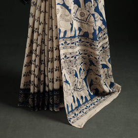 Cotton Saree in Kalamkari Print  17