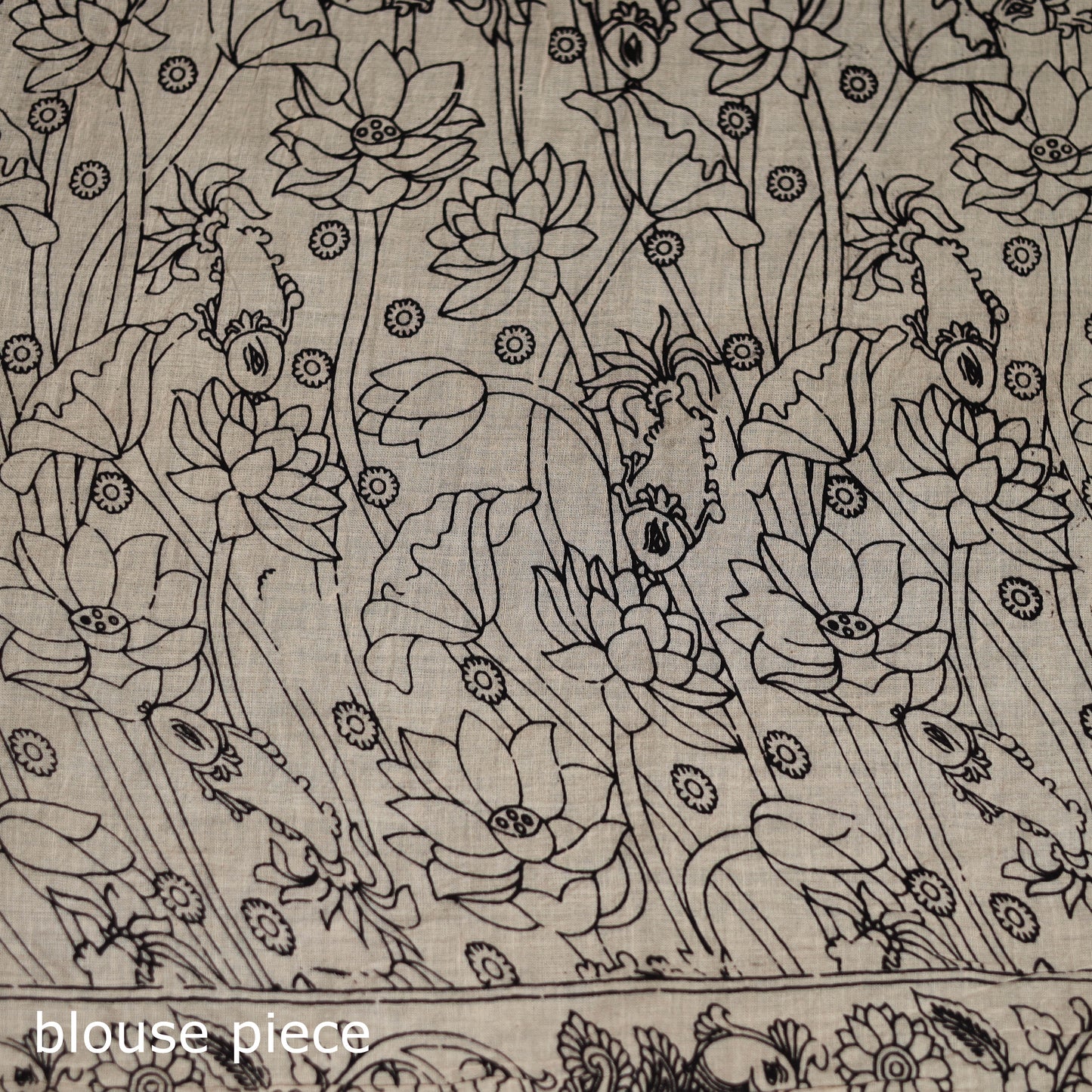 Cotton Saree in Kalamkari Print  17