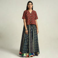 Kutch Block Printed 24 Kali Cotton Long Skirt 48