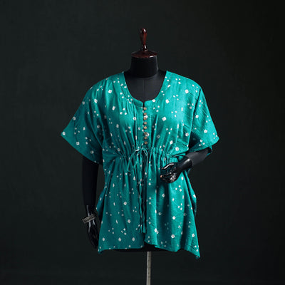 Bandhani Tie-Dye Cotton Kaftan (Short) 14