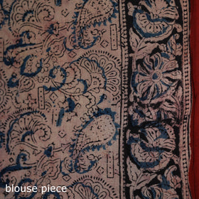 Pedana Hand Block Print Natural Dyed Cotton Kalamkari Saree 35