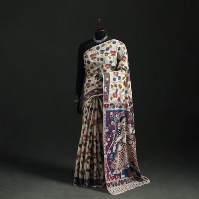 Cotton Saree in Kalamkari Print  19