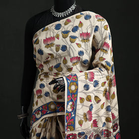 Cotton Saree in Kalamkari Print  19