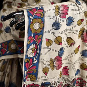 Cotton Saree in Kalamkari Print  19