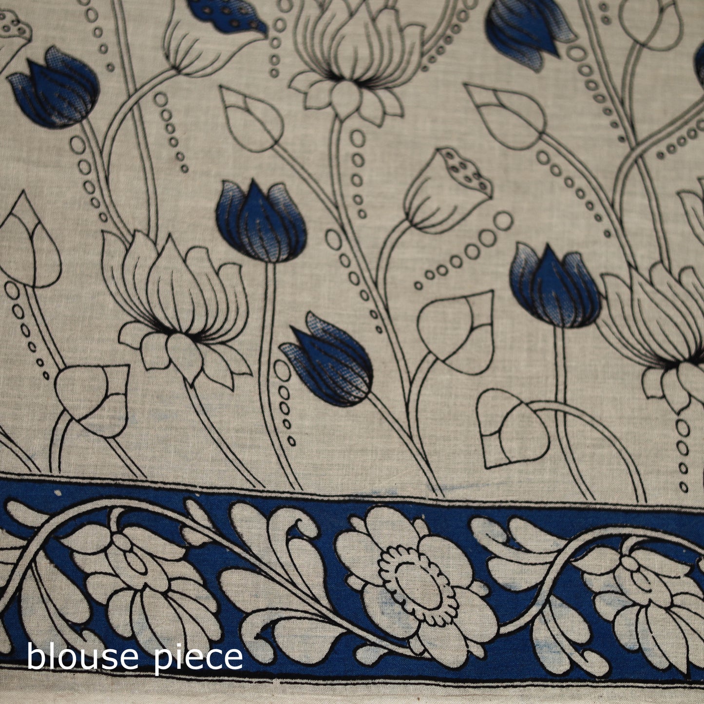 Cotton Saree in Kalamkari Print  19
