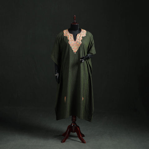 Kashmiri Aari Hand Embroidered Cotton Kaftan (Long) 35