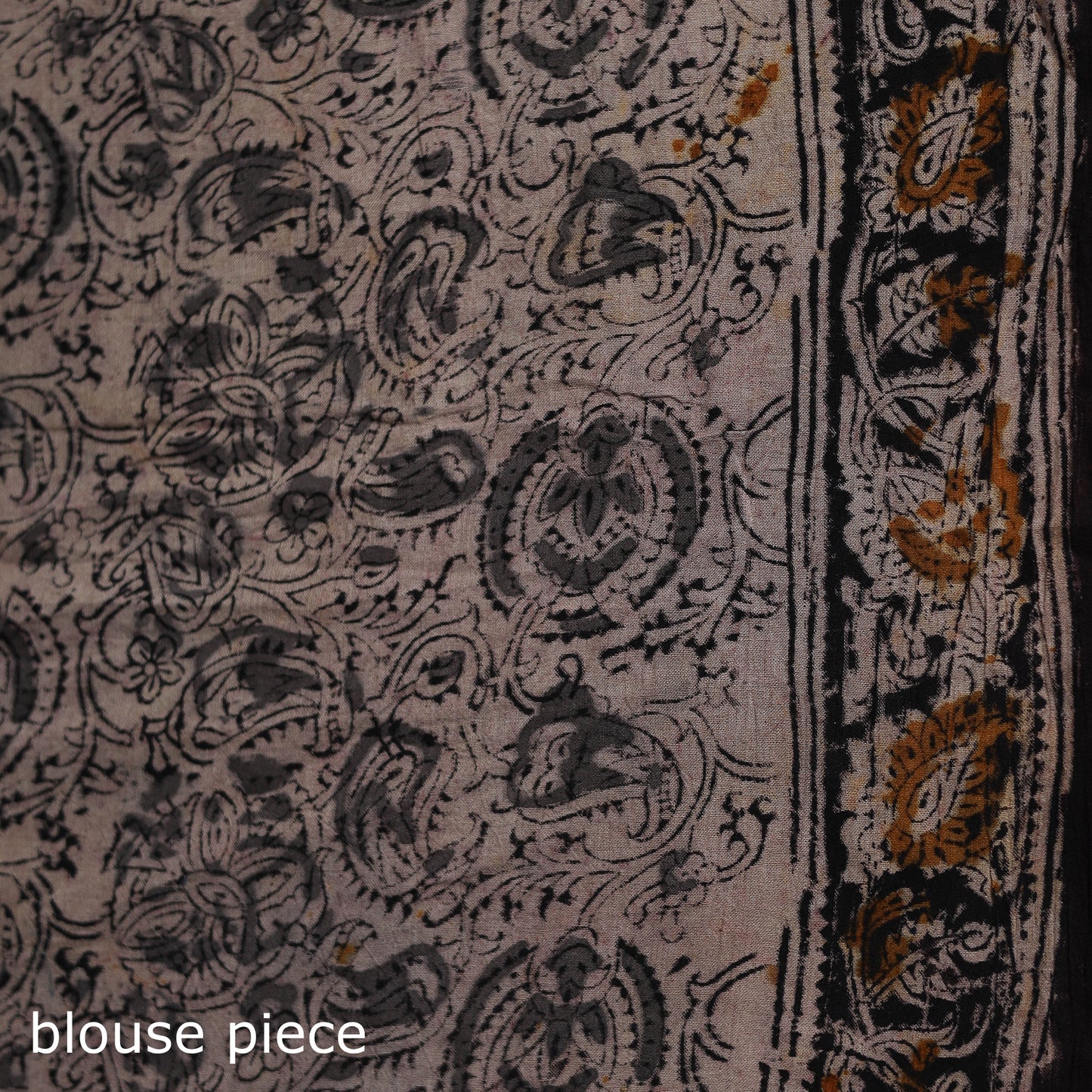 Pedana Hand Block Print Natural Dyed Cotton Kalamkari Saree 37