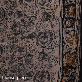 Pedana Hand Block Print Natural Dyed Cotton Kalamkari Saree 37
