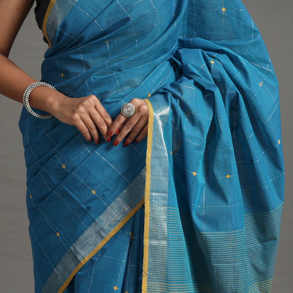 Buti Cotton Zari Check Handloom Saree 106