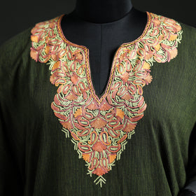 Kashmiri Aari Hand Embroidered Cotton Kaftan (Long) 35