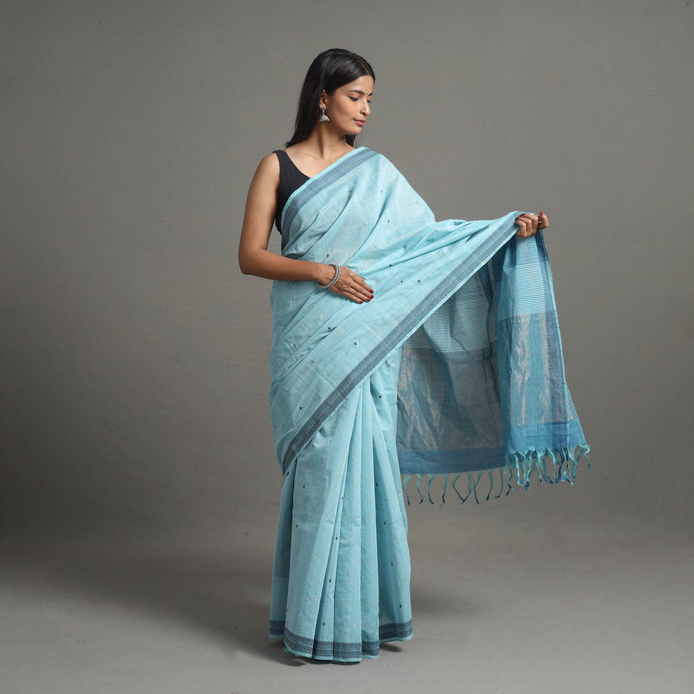 Buti Cotton Zari Check Handloom Saree 107