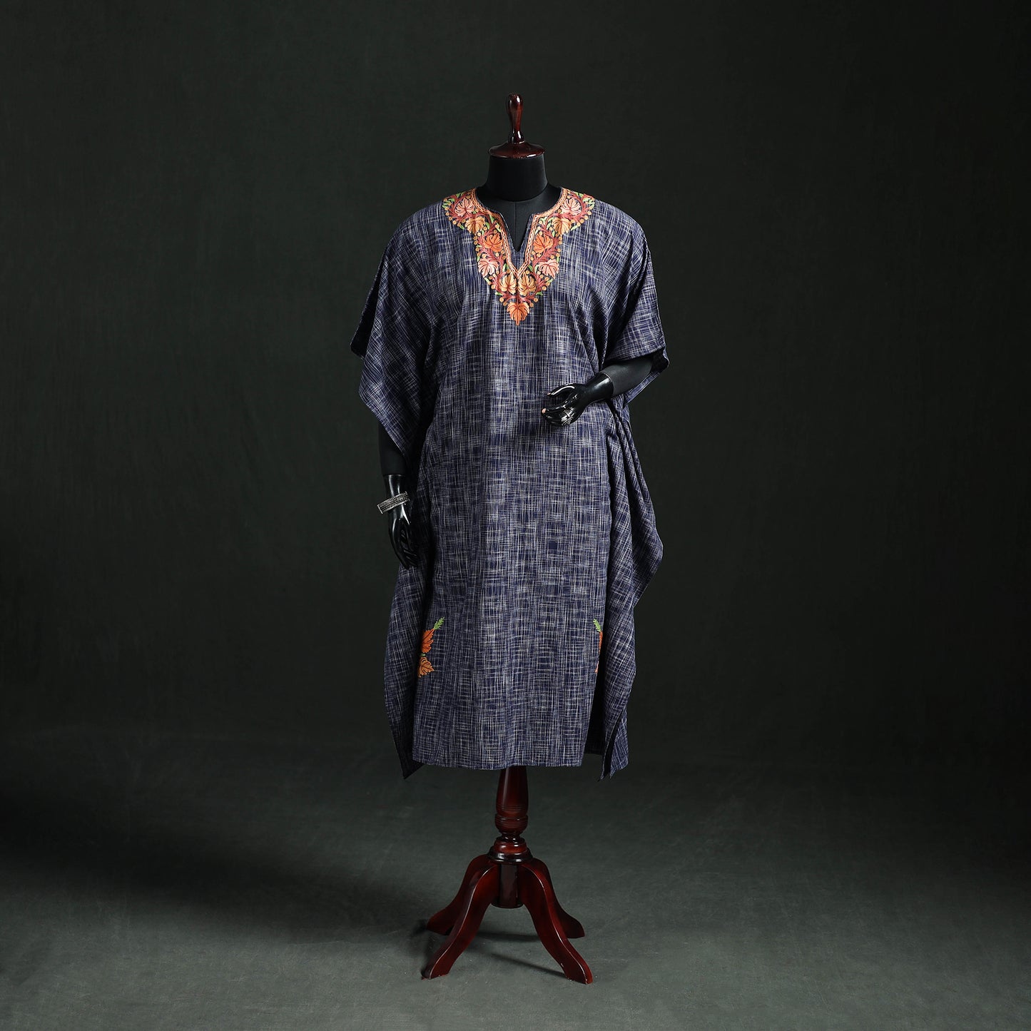 Kashmiri Aari Hand Embroidered Cotton Kaftan (Long) 34