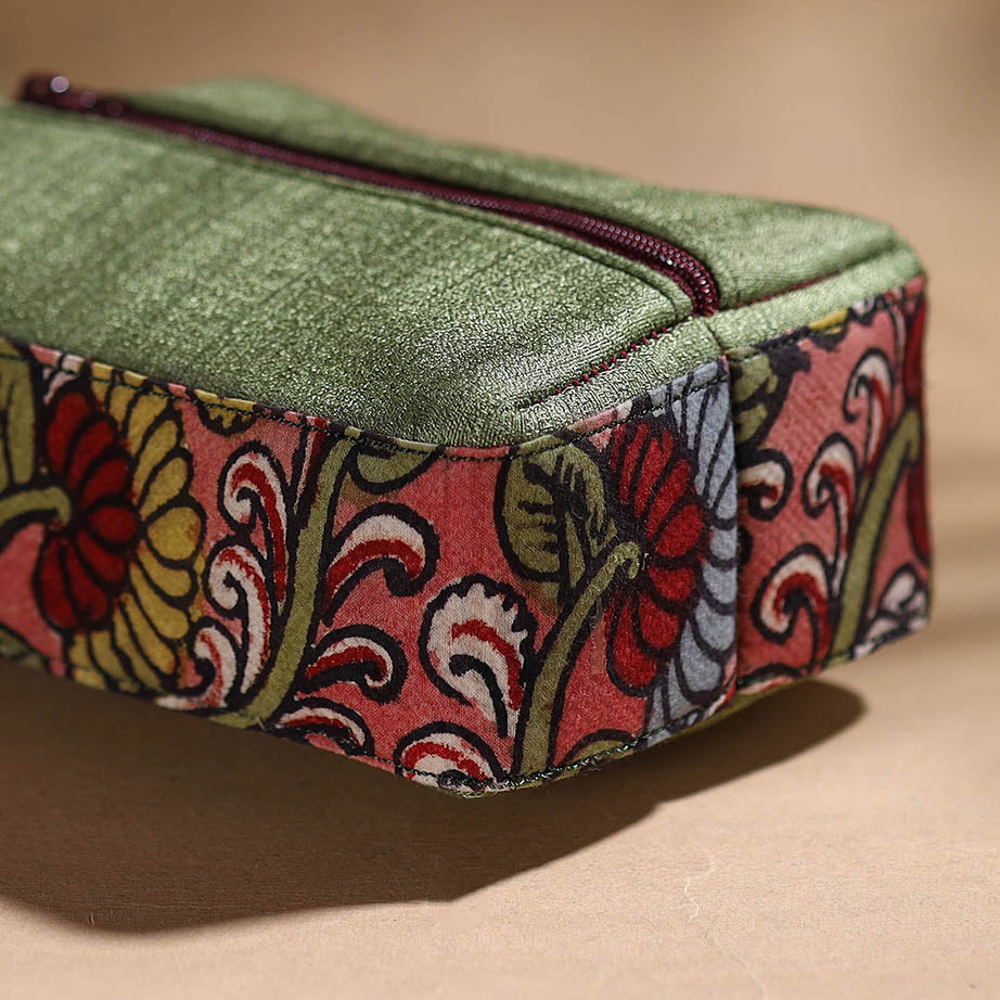 Pink - Handpainted Kalamkari Multipurpose Cosmetic/Toiletry Bag 02