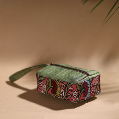 Pink - Handpainted Kalamkari Multipurpose Cosmetic/Toiletry Bag 02