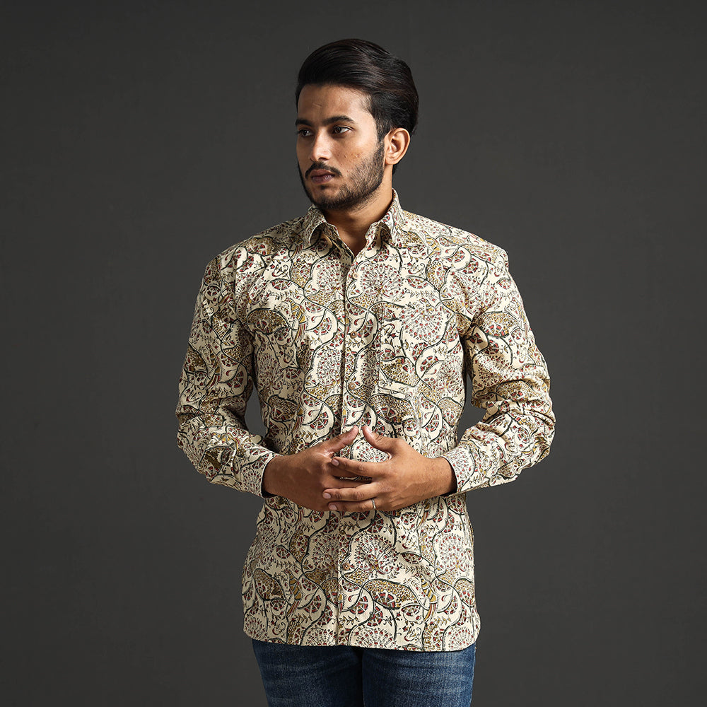 Kalamkari Block Printed  Men Shirt
