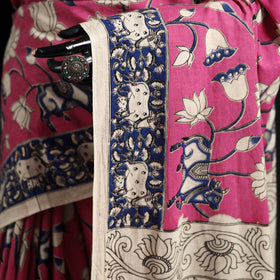 Cotton Saree in Kalamkari Print  21