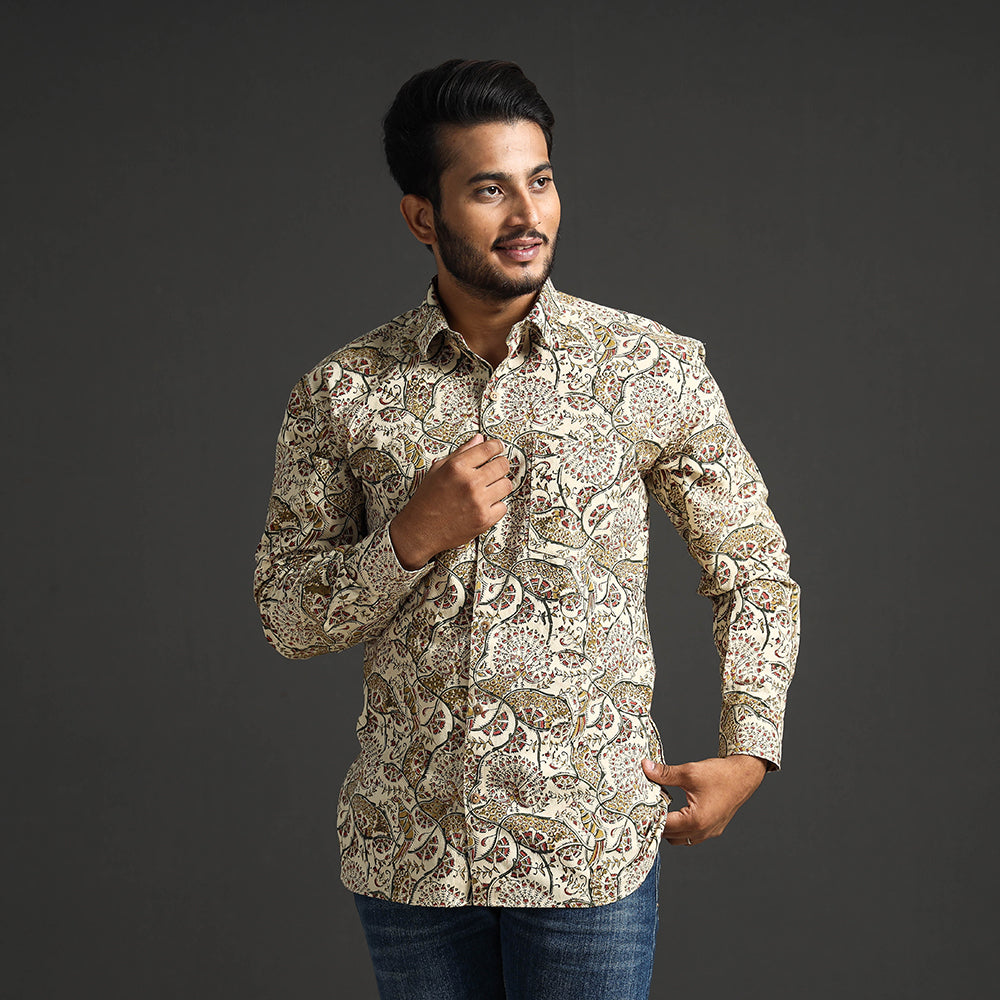 Kalamkari Block Printed  Men Shirt
