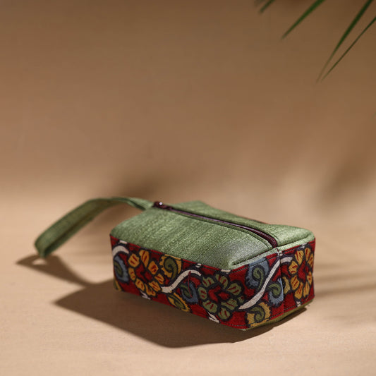 Red - Handpainted Kalamkari Multipurpose Cosmetic/Toiletry Bag 04