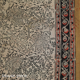 Pedana Hand Block Print Natural Dyed Cotton Kalamkari Saree 39