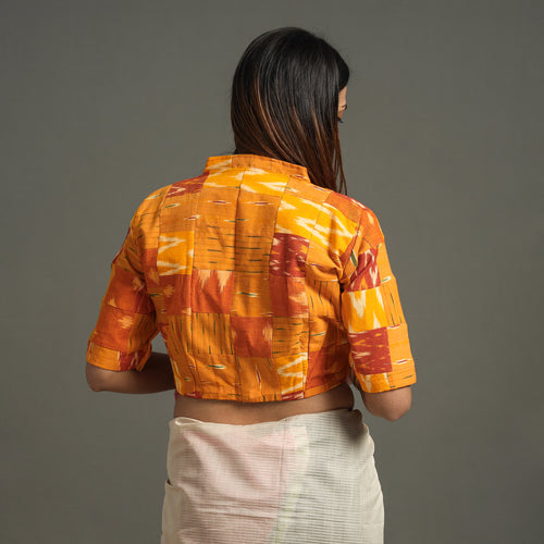  Pochampally Ikat Stitched Blouse
