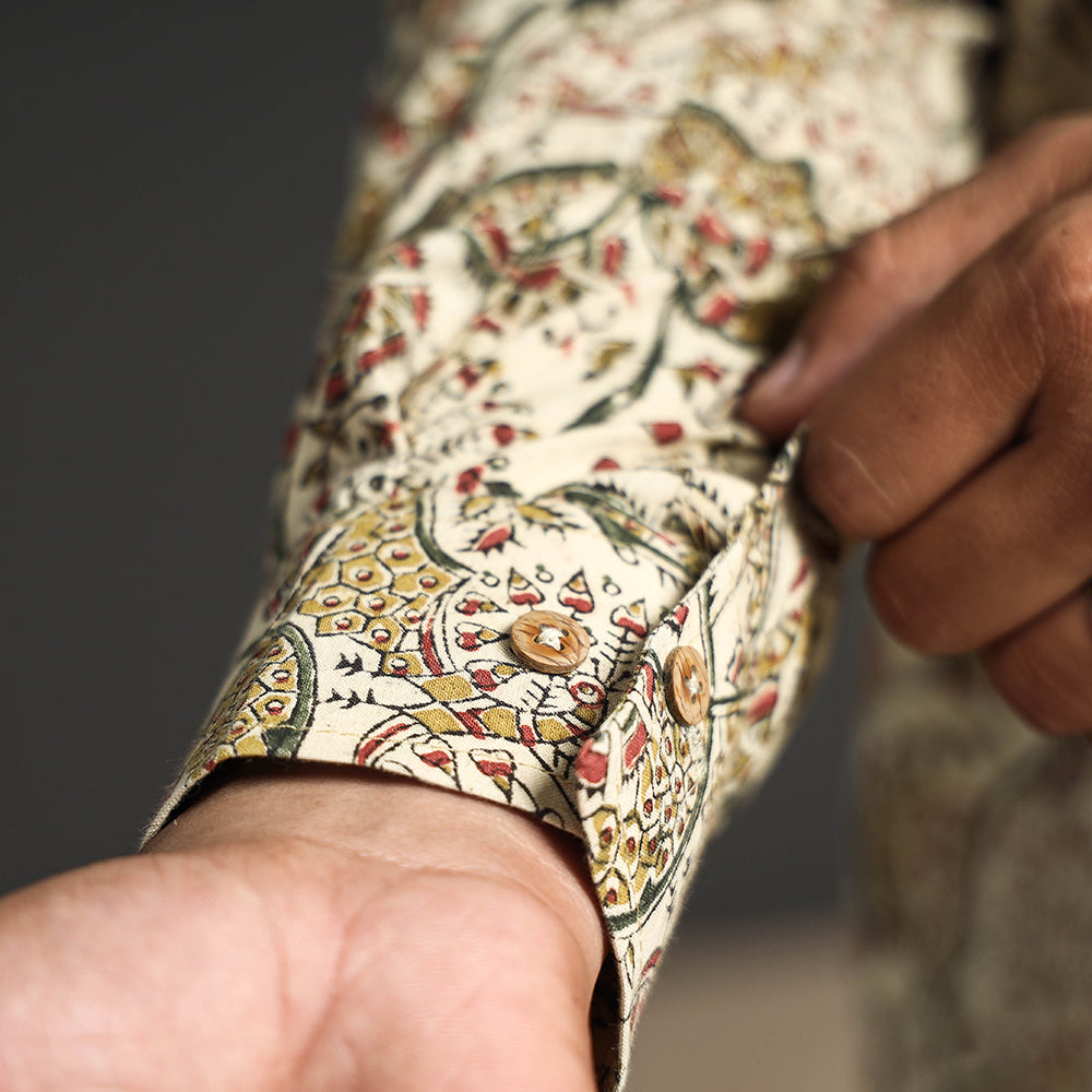 Kalamkari Block Printed  Men Shirt
