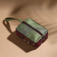 Brown - Handpainted Kalamkari Multipurpose Cosmetic/Toiletry Bag 05