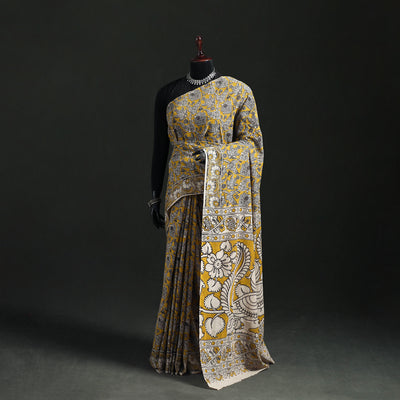 Cotton Saree in Kalamkari Print  23